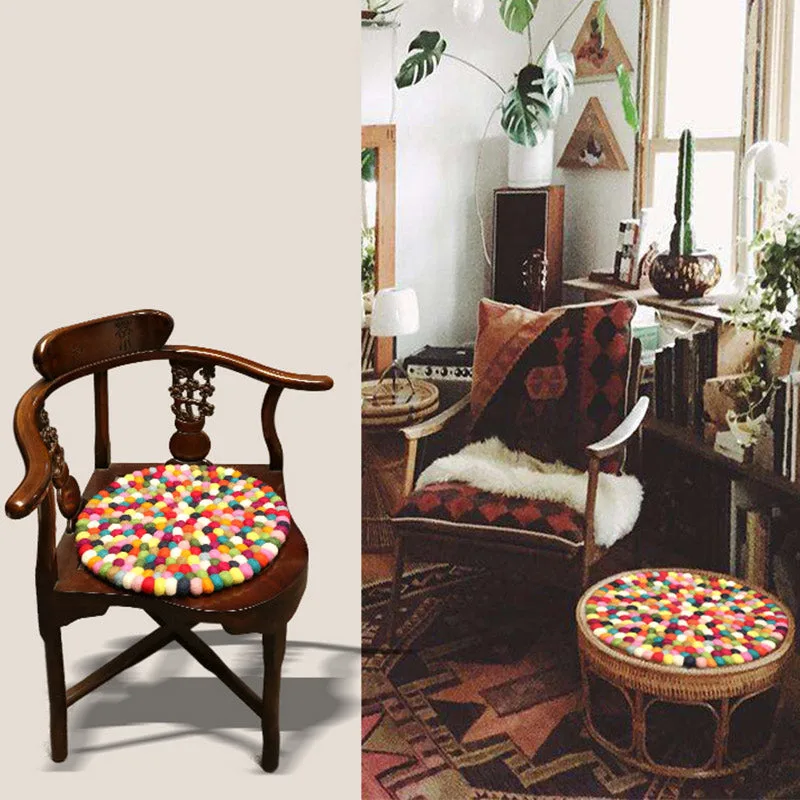 Mythstone Tibetan Singing Bowl Handcraft Felted Wool Cushion Decoration - Image 10