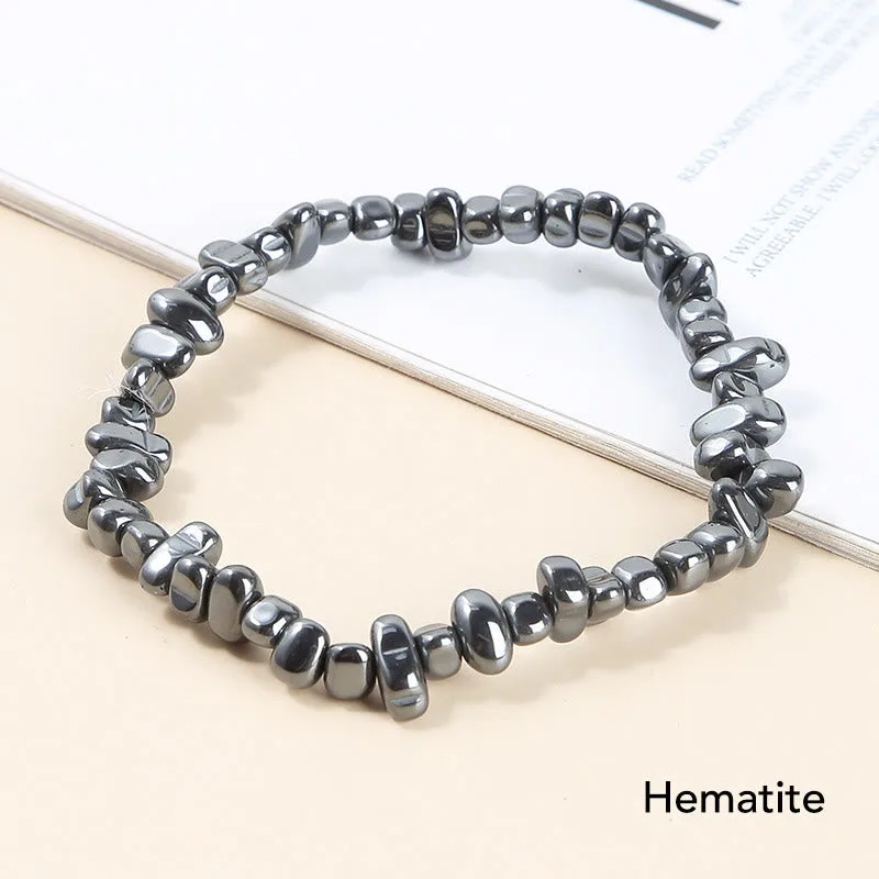 Natural Irregular Shape Crystal Stone Warmth Soothing Bracelet - Image 23