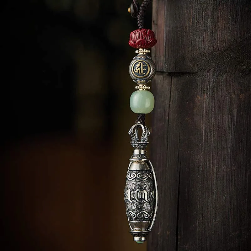 Mythstone 925 Sterling Silver Chinese Zodiac Natal Buddha Six True Words Blessing Keychain Decoration - Image 15