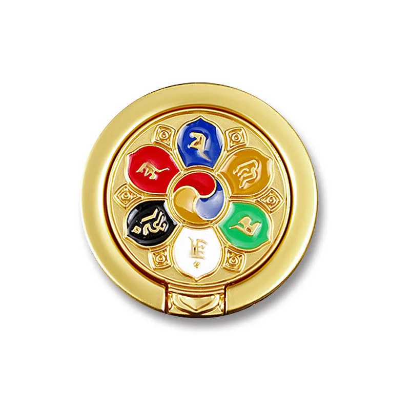 Mythstone Tibetan Om Mani Padme Hum Peace Phone Ring Bracket Universal Phone Holder Decorations - Image 15