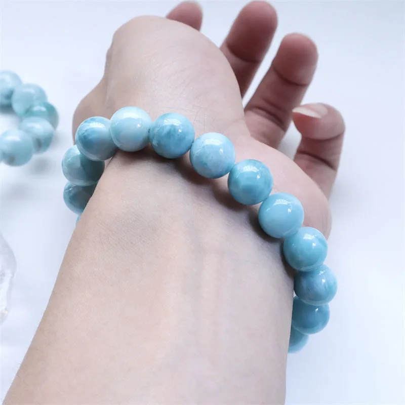 Mythstone Natural Larimar Wisdom Confidence Bracelet - Image 8