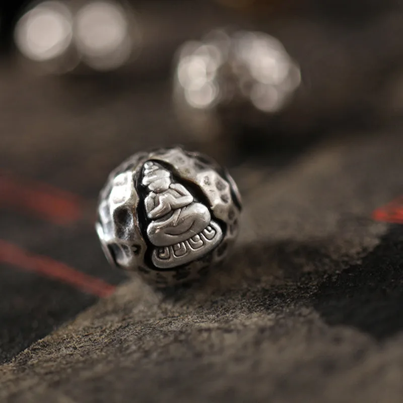 Mythstone 999 Sterling Silver Green Sandalwood Small Leaf Red Sandalwood Buddha Cure Bracelet - Image 8