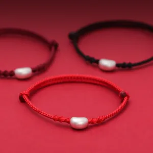Mythstone 999 Sterling Silver Bean Design Luck Connection Handmade Braided Bracelet