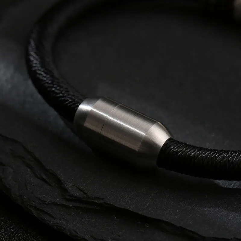 Mythstone 999 Sterling Silver Om Mani Padme Hum Peace Magnetic Buckle Bracelet - Image 5