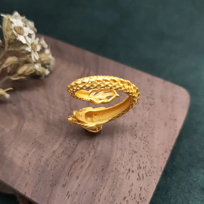 Mythstone Golden Dragon Success Strength Ring - Image 5