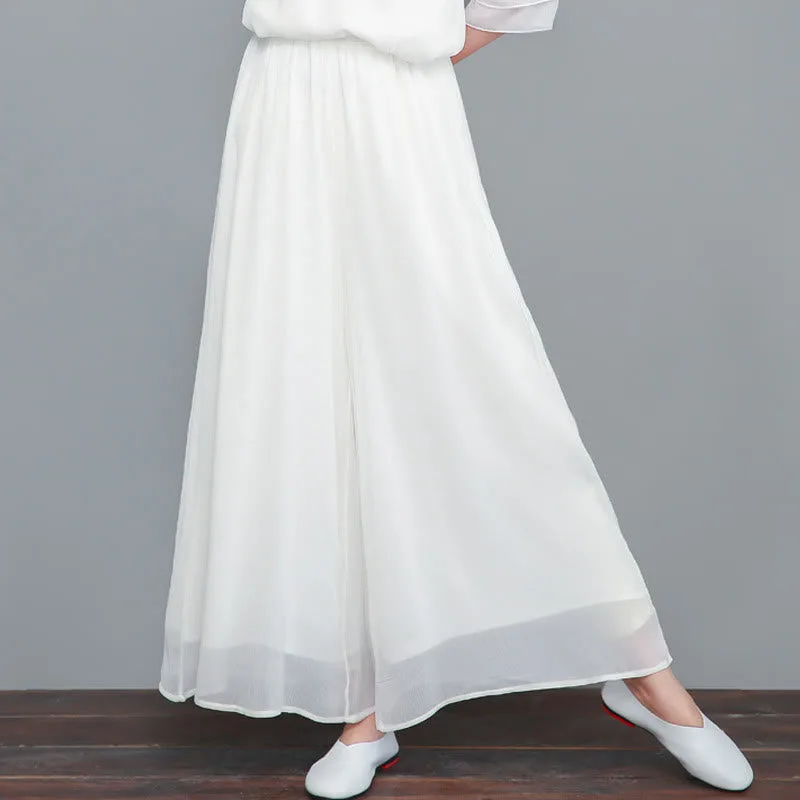 Mythstone Simple Pattern Midi Dress Wide Leg Pants Meditation Spiritual Zen Practice Yoga Dance Clothing - Image 15