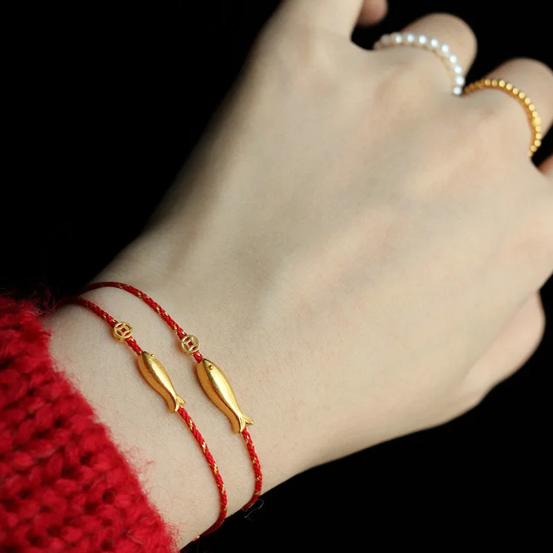 Mythstone 14K Gold Plated Koi Fish Luck Wealth Braided Bracelet - Image 6