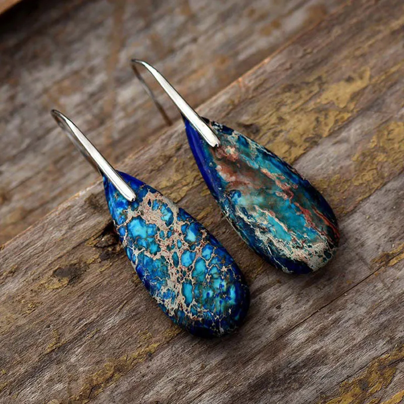 Emperor Stone Healing Crystal Earrings - Image 3