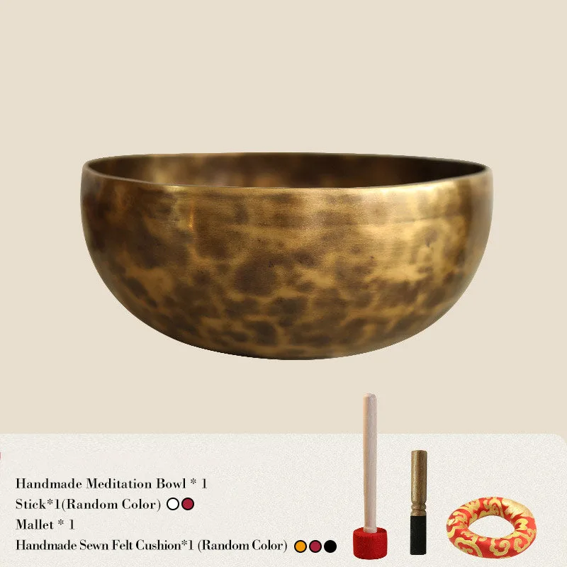 Mythstone Tibetan Sound Bowl Handcrafted for Healing and Meditation Positive Energy Singing Bowl Set - Image 4