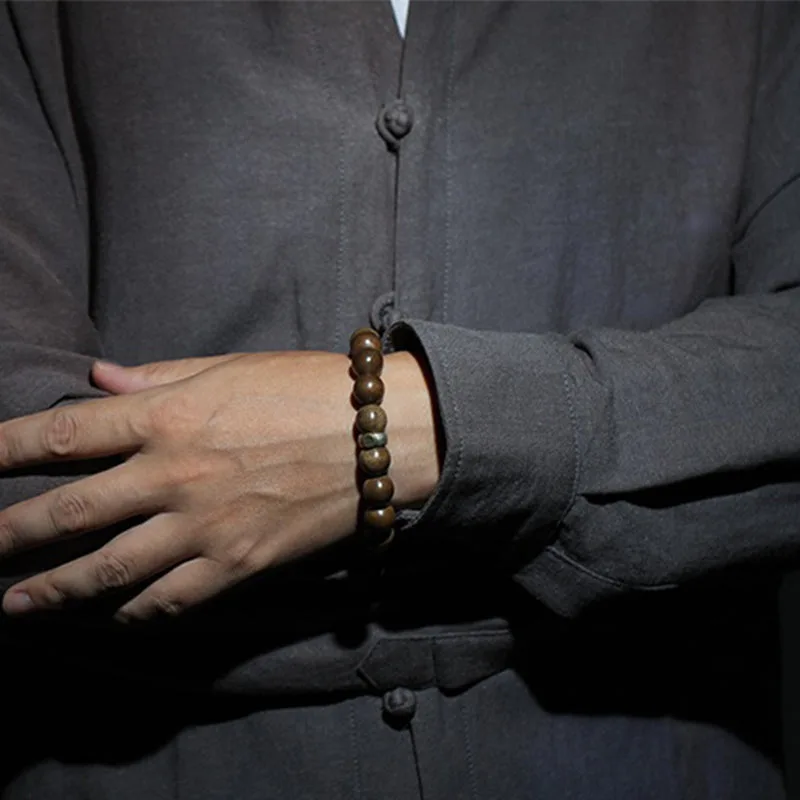 Mythstone Chinese Zodiac Natal Buddha Kalimantan Agarwood Red Agate Amber 925 Sterling Silver Bracelet - Image 10