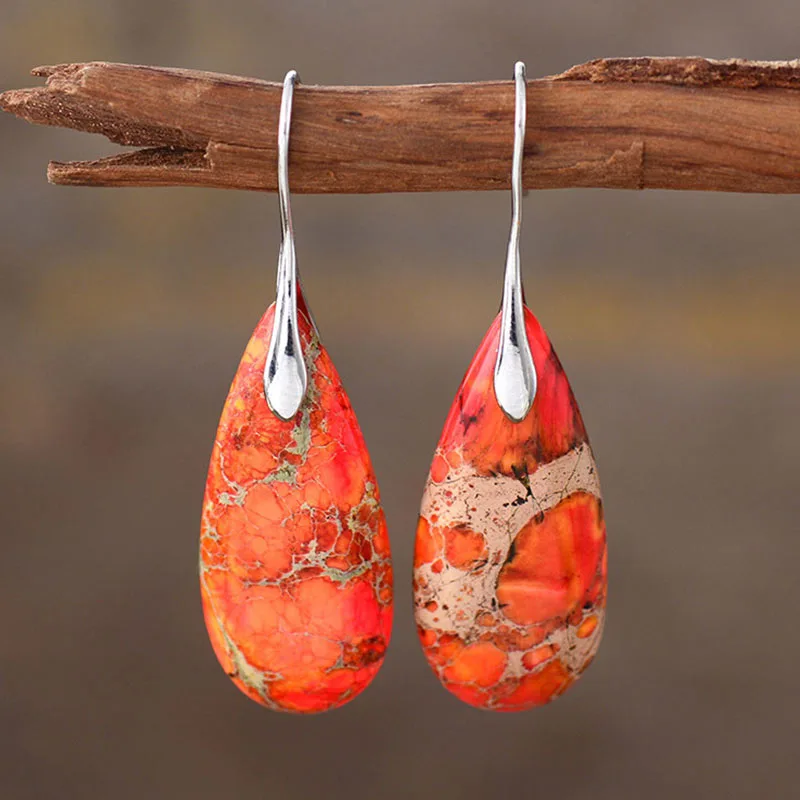 Emperor Stone Healing Crystal Earrings - Image 8