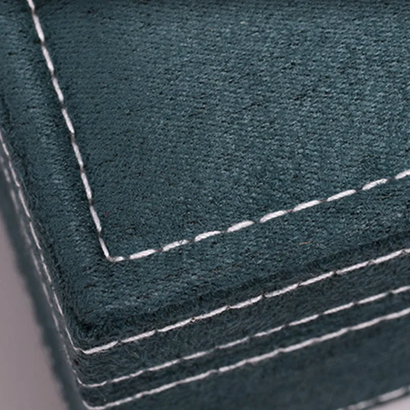 Mythstone Simple Design Jewelry Box Organizer Single Layer Flannel Jewelry Storage Box With Lock - Image 12