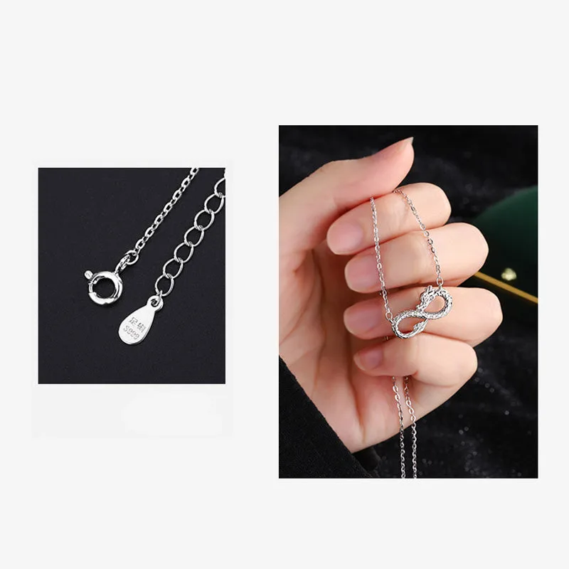 Mythstone 999 Sterling Silver Year of the Dragon Endless Knot Success Necklace Pendant - Image 9