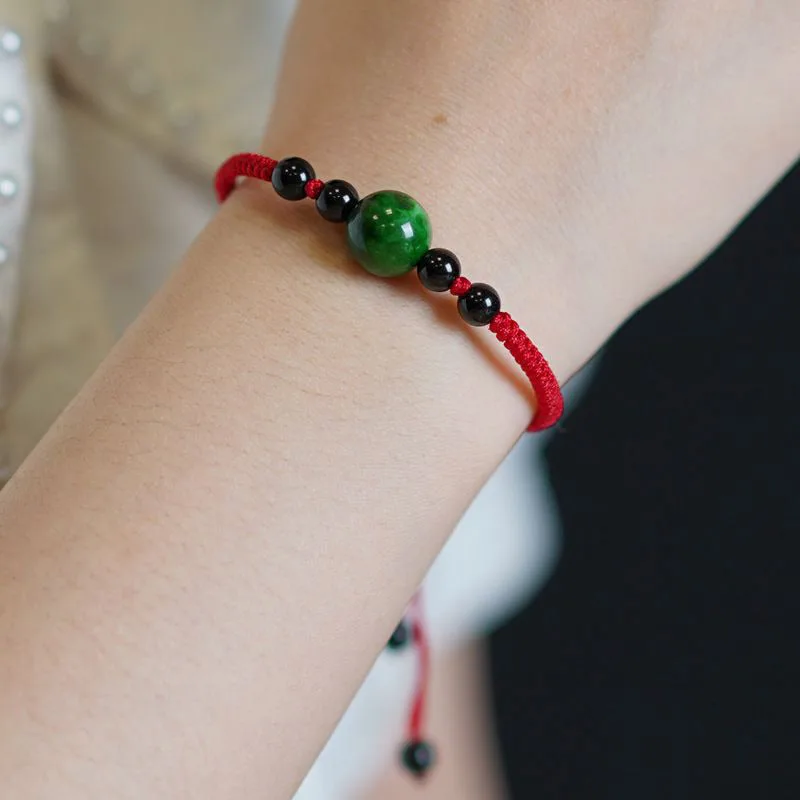 Mythstone Lucky and Success Jade Red String Bracelet - Image 8