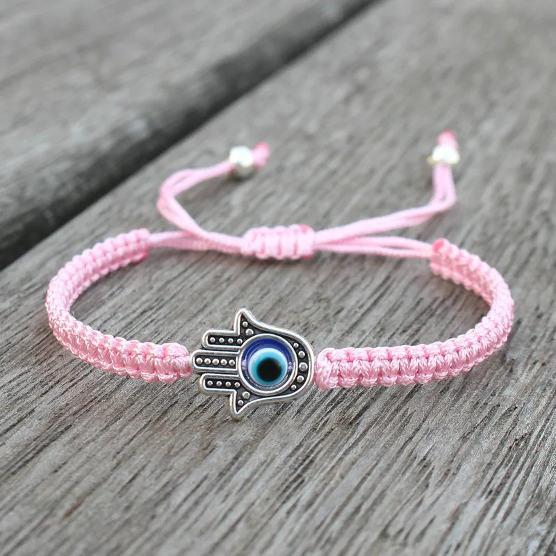 Mythstone Handmade Hamsa Symbol Protection Luck String Bracelet - Image 8