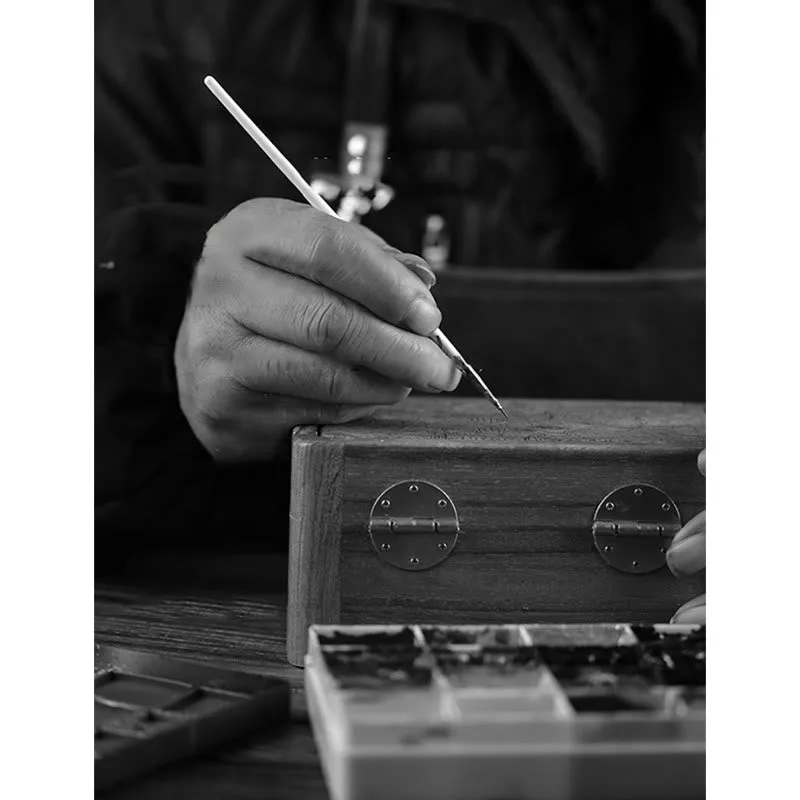 Mythstone Retro Handmade Floral Pattern Rosewood Jewelry Storage Box Lockable Wooden Gift Organizer Box - Image 6