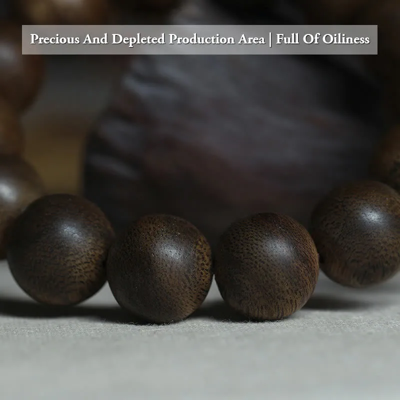 Mythstone Rare Northern Kalimantan Agarwood Ward Off Evil Spirits Bracelet - Image 4