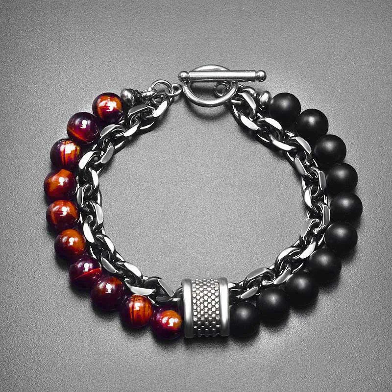 MythStone Natural Tiger Eye Lazurite Protection Bracelet - Image 6