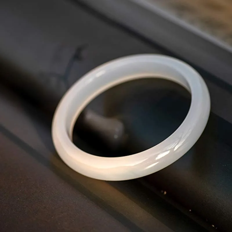 Mythstone Natural Chalcedony Harmony Positive Bracelet Bangle - Image 7