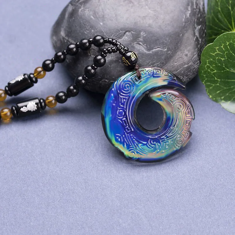 Color-Changing One's Luck Improves Design Pattern Liuli Crystal Necklace Pendant - Image 8