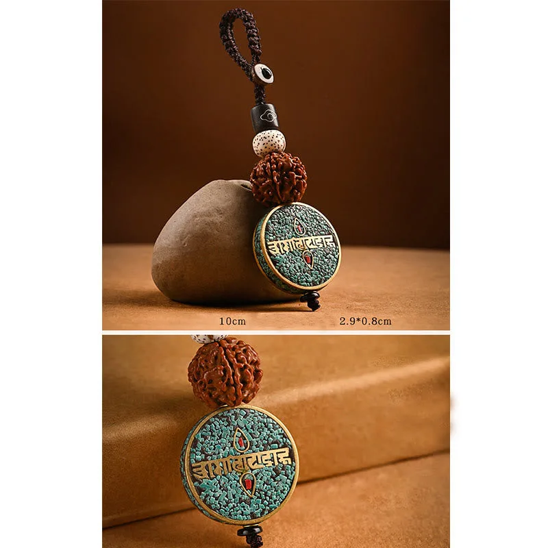Mythstone Tibetan Om Mani Padme Hum Bodhi Seed Peace Key Chain - Image 18