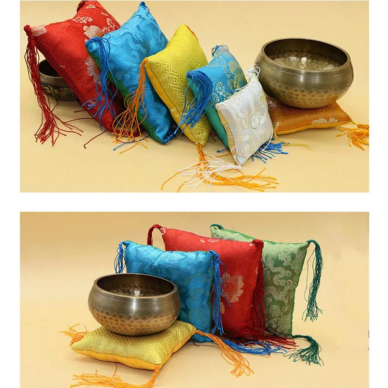 Mythstone Tibetan Singing Bowl Cushion Decoration with Tassel Decoration - Image 6