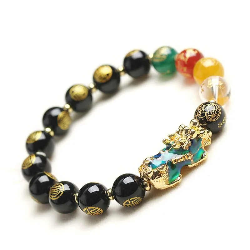 Mythstone Color-Changing Pixiu Obsidian Luck Bracelet - Image 3
