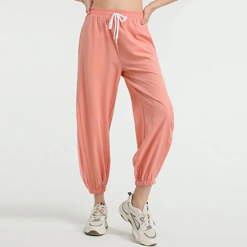 Mythstone High Waist Loose Fitness Yoga Sports Track Pants With Pockets - Image 12