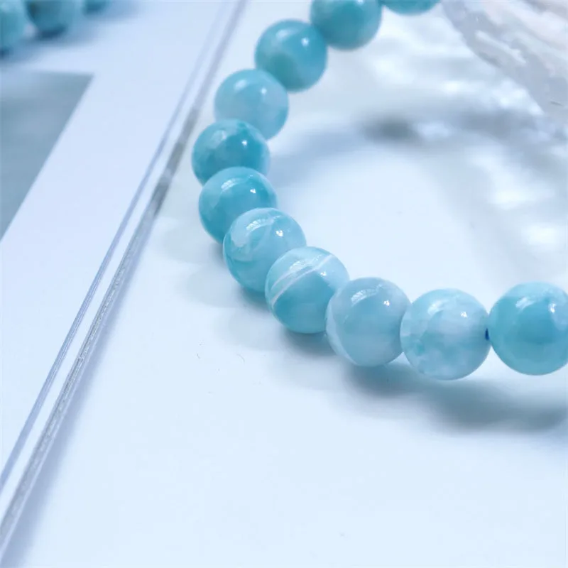 Mythstone Natural Larimar Wisdom Confidence Bracelet - Image 14