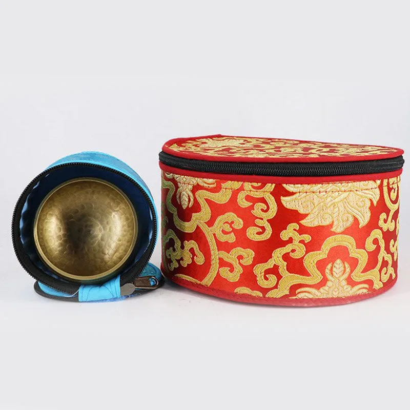 Mythstone Tibetan Singing Bowl Storage Bag with Zipper Closure Decoration - Image 13