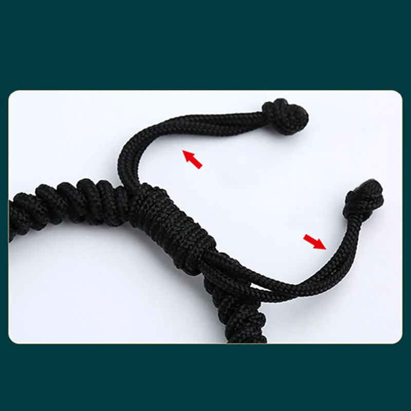 Mythstone 999 Sterling Silver Double Dragon Luck Handmade Braided Bracelet - Image 9