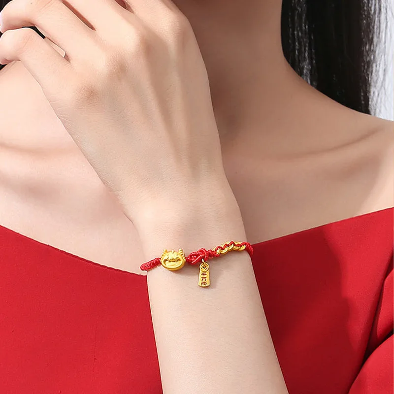 Mythstone Handmade 925 Sterling Silver Year of the Dragon Gold Copper Coin Luck Bracelet - Image 8