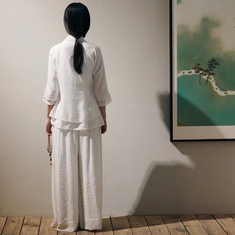 Mythstone Zen Spiritual Practice Meditation Prayer Uniform Clothing Women's Set - Image 11