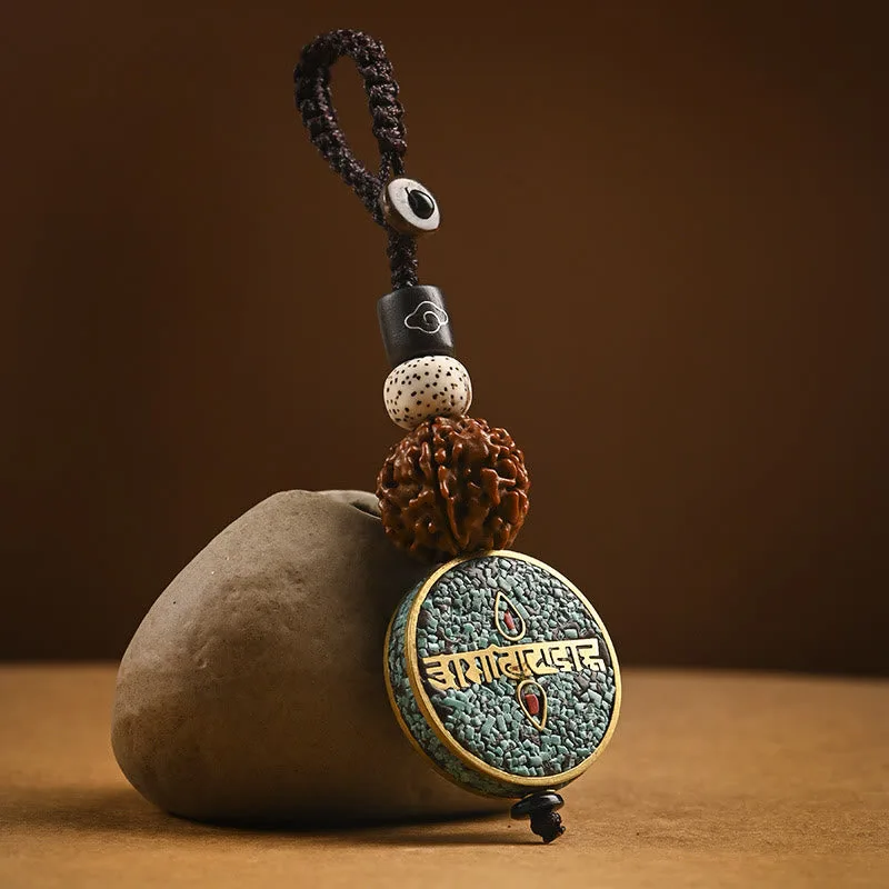 Mythstone Tibetan Om Mani Padme Hum Bodhi Seed Peace Key Chain - Image 17