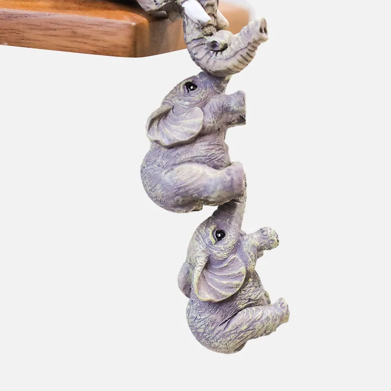 Mythstone 3pcs Feng Shui Elephant Sitter Figurines Wealth Figurine Home Decoration - Image 6