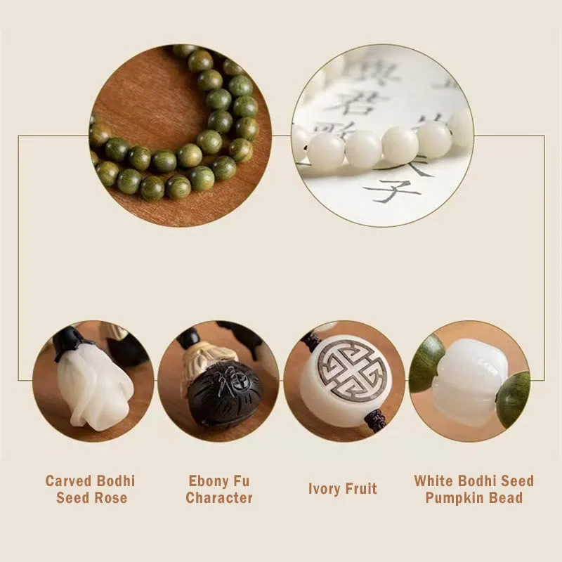 Mythstone Natural Green Sandalwood Bodhi Seed Soothing Bracelet - Image 13