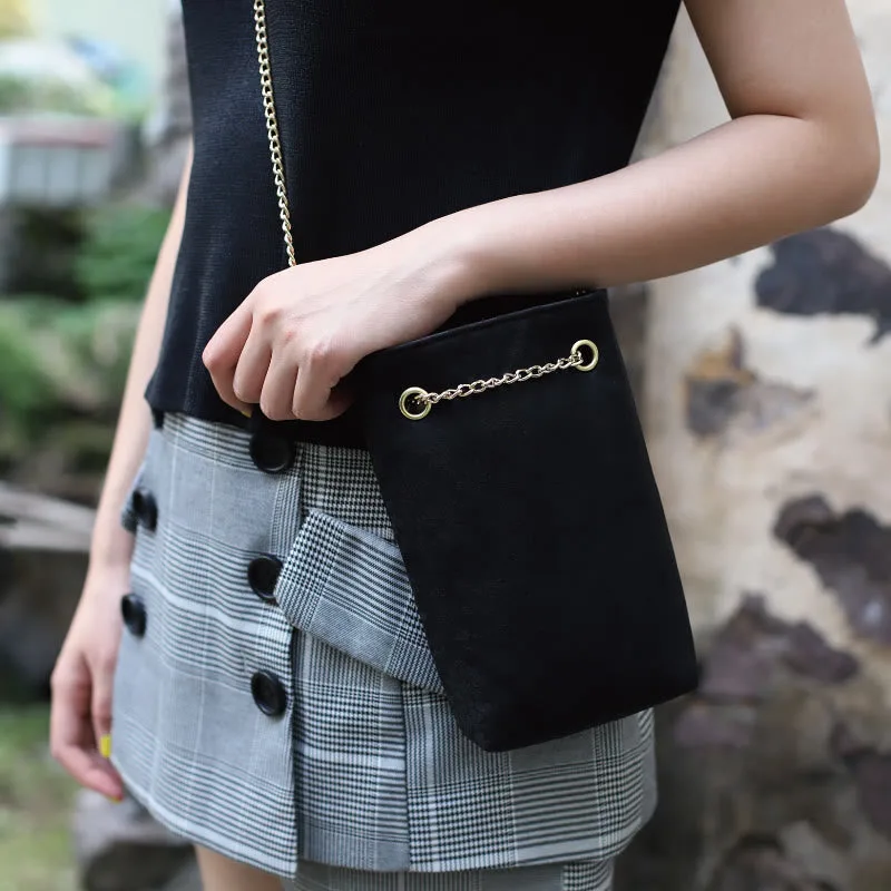 Mythstone Small Maple Leaf Persimmon Metal Chain Crossbody Bag Shoulder Bag Cellphone Bag - Image 16