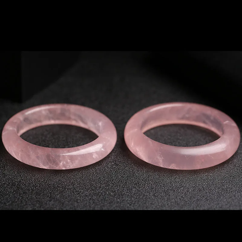 Mythstones Natural Rose Quartz Love Caring Bracelet Bangle - Image 9