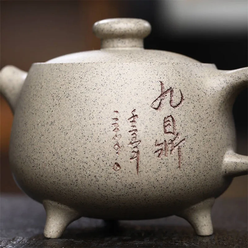 Mythstone Yixing Semi-handmade Beige Purple Clay Kung Fu Teapot 200ml - Image 7