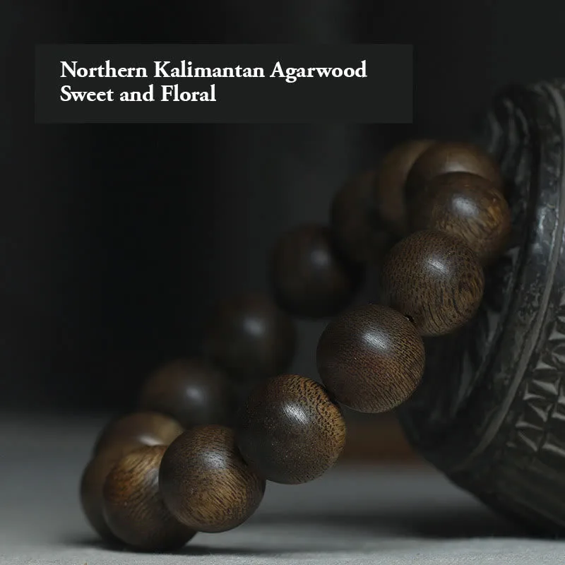 Mythstone Rare Northern Kalimantan Agarwood Ward Off Evil Spirits Bracelet - Image 2