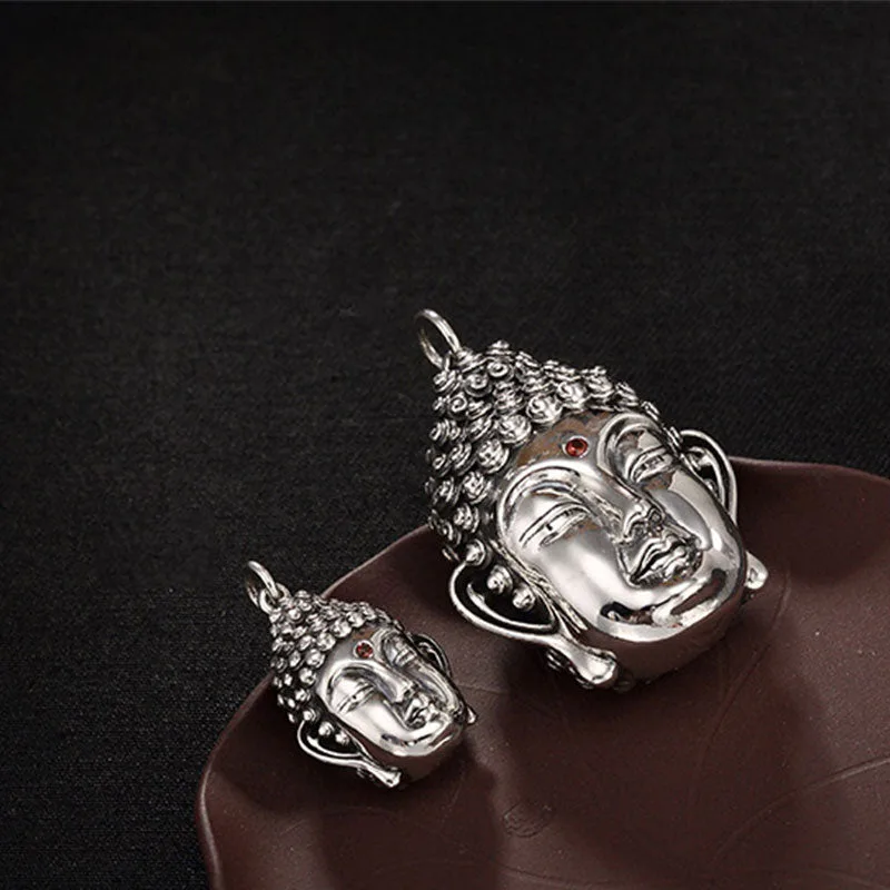 Mythstone 925 Sterling Silver Buddha Head Compassion Necklace Pendant - Image 7