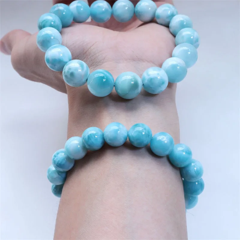Mythstone Natural Larimar Wisdom Confidence Bracelet - Image 9
