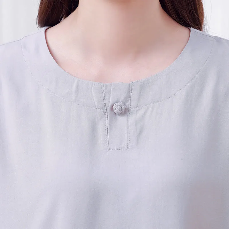 Mythstone 2Pcs Half Sleeve T-Shirt Pants Meditation Zen Tai Chi Cotton Linen Clothing Unisex Set - Image 14