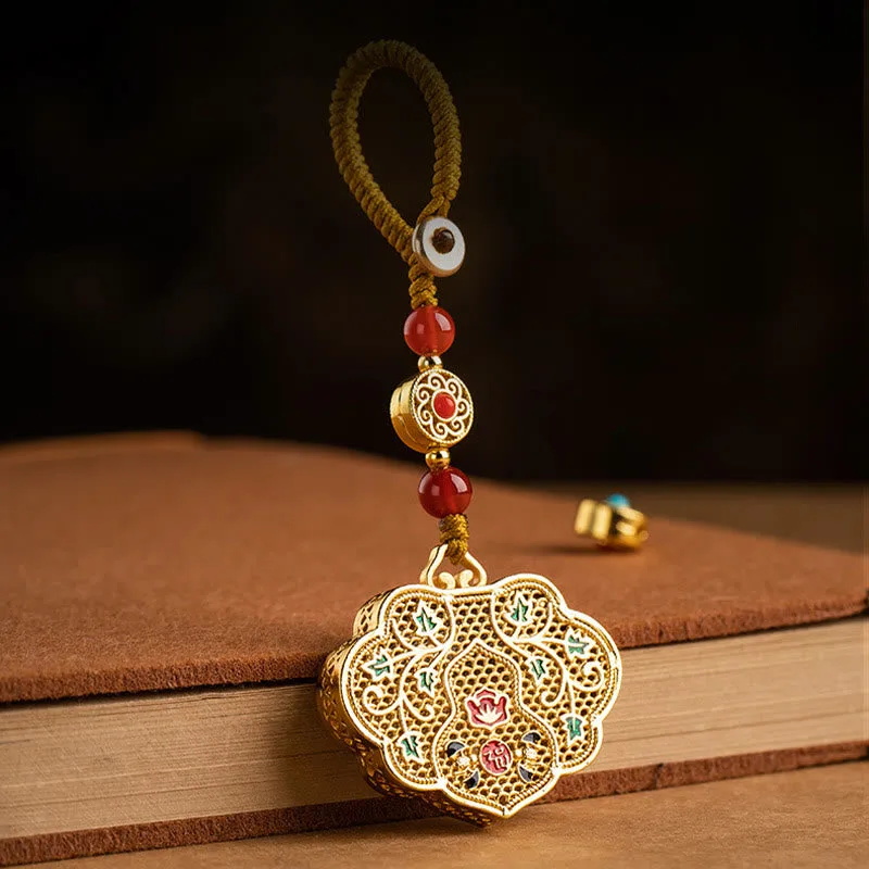 Mythstone Lock of Good Wishes Fu Character Luck Blessing Key Chain - Image 9