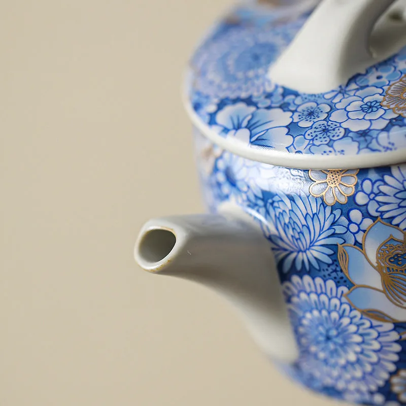 Mythstone Lotus Chrysanthemum Plum Blossom Flower Teacup Kung Fu Tea Cup Teapot - Image 20