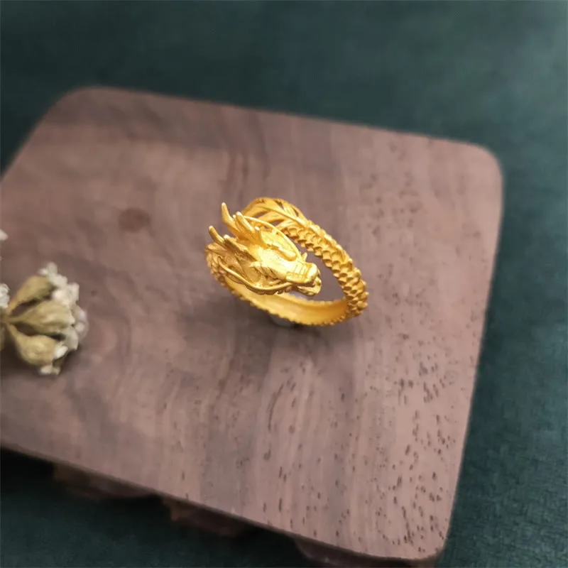 Mythstone Golden Dragon Success Strength Ring - Image 8