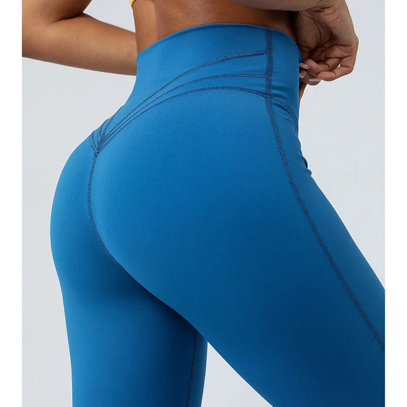 Mythstone Workout Sleeveless Backless Criss-Cross Strap Top Bra Flared Pants Sports Fitness Yoga Outfit - Image 6