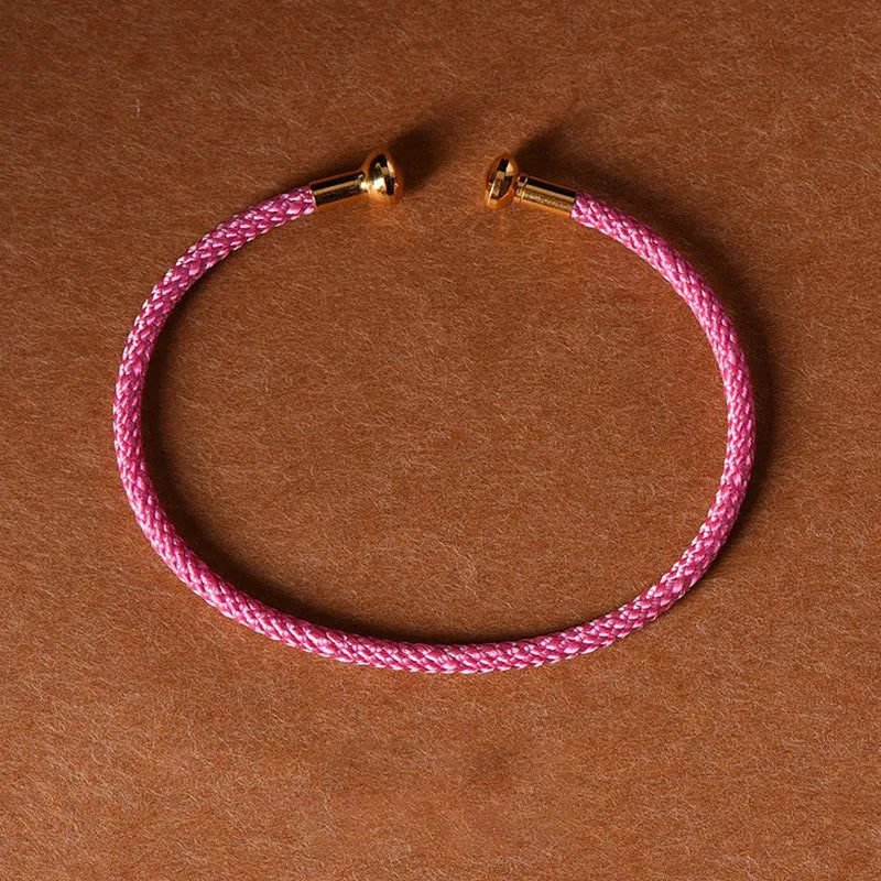 Mythstone Simple Design Handmade Luck Braid String Cuff Bracelet - Image 25