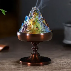 Mythstone Liuli Crystal Mountain Healing Meditation Incense Burner