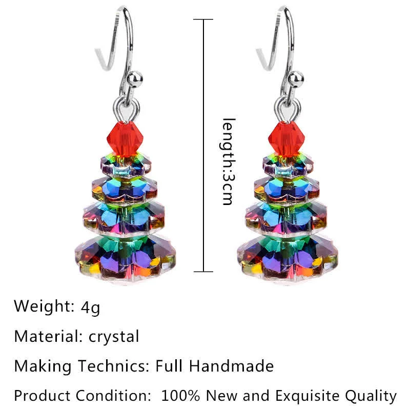 Mythstone Various Crystals Christmas Tree Amethyst Peace Healing Drop Earrings - Image 10